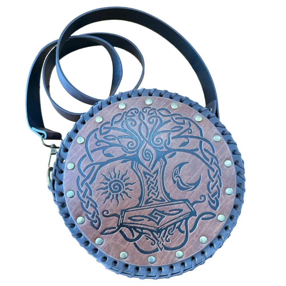 WorldNorse Vikings Yggdrasil Embossed Crossbody Bag